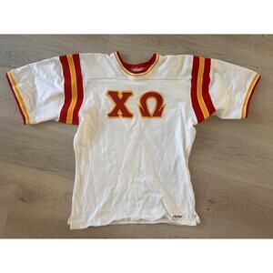 Chi Omega XO Vintage Patch Embroidered Athletic Shirt